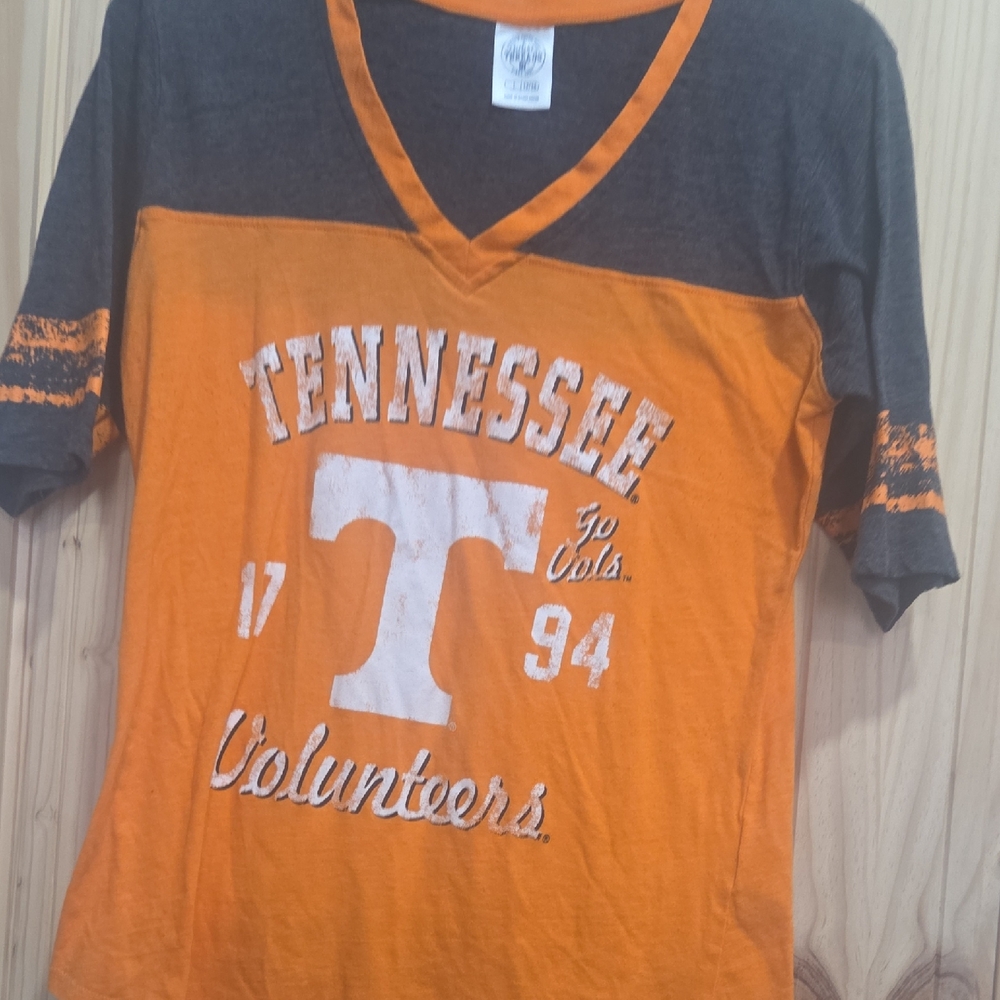 Tennessee Volunteers Girls Shirt - Orange and Gray
